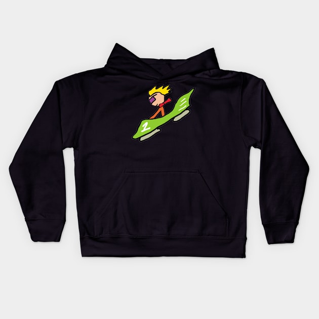 Bobsleigh Kids Hoodie by Mark Ewbie